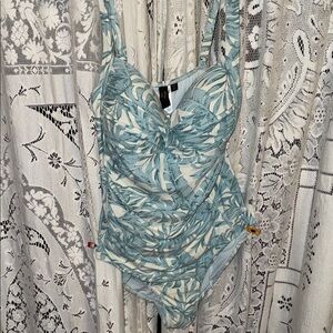 Tropical Print Women Swim One Piece